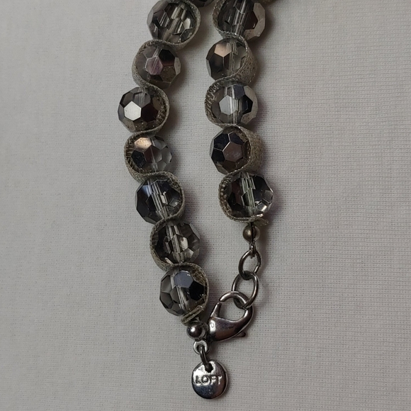 LOFT Silver Beads & Ribbon Long Necklace!!! - Picture 5 of 6
